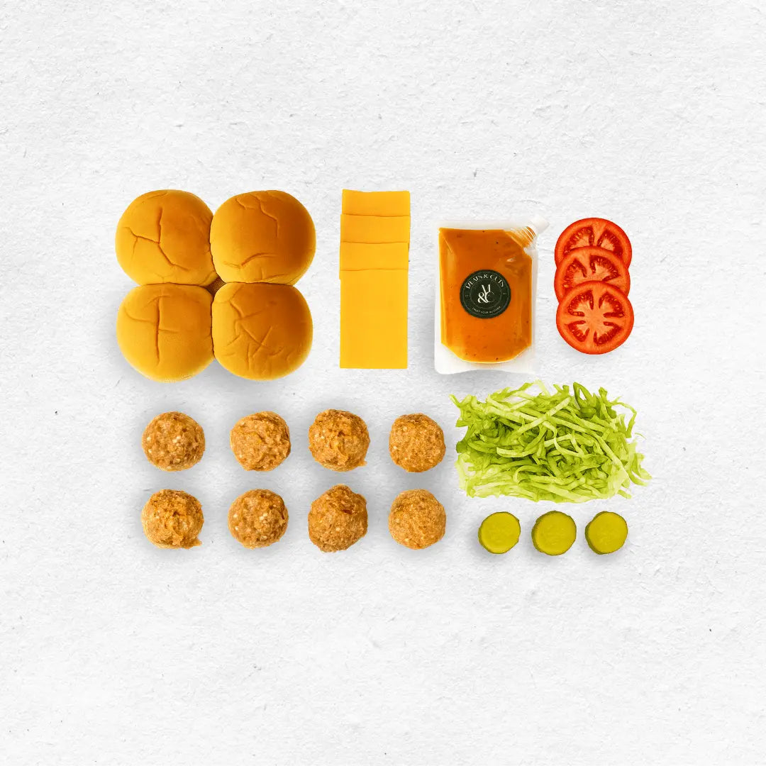 Smashed Chicken Burger Box – Meats & Cuts
